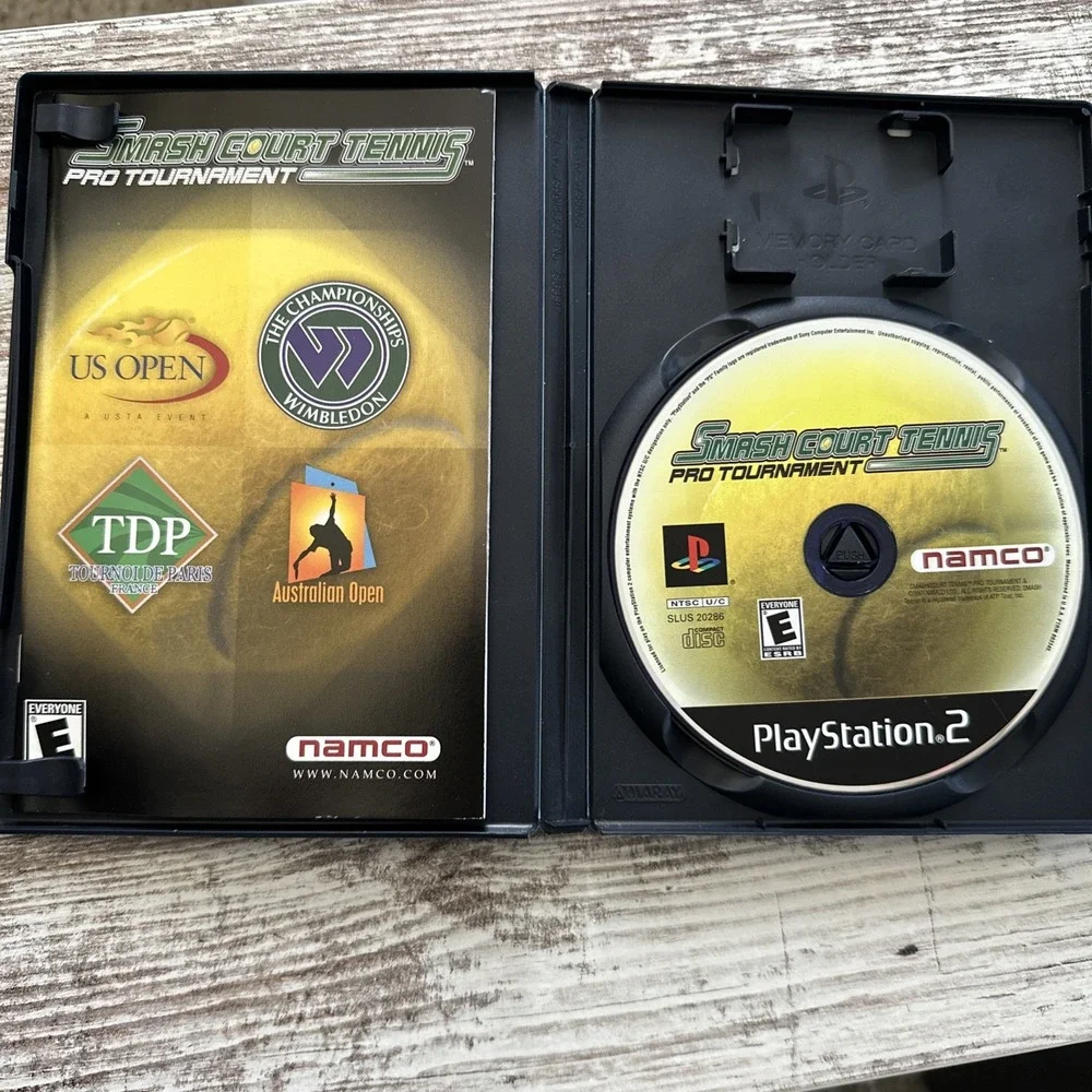 Smash Court Tennis: Pro Tournament (Sony PlayStation 2, 2002) PS2 +Manual
